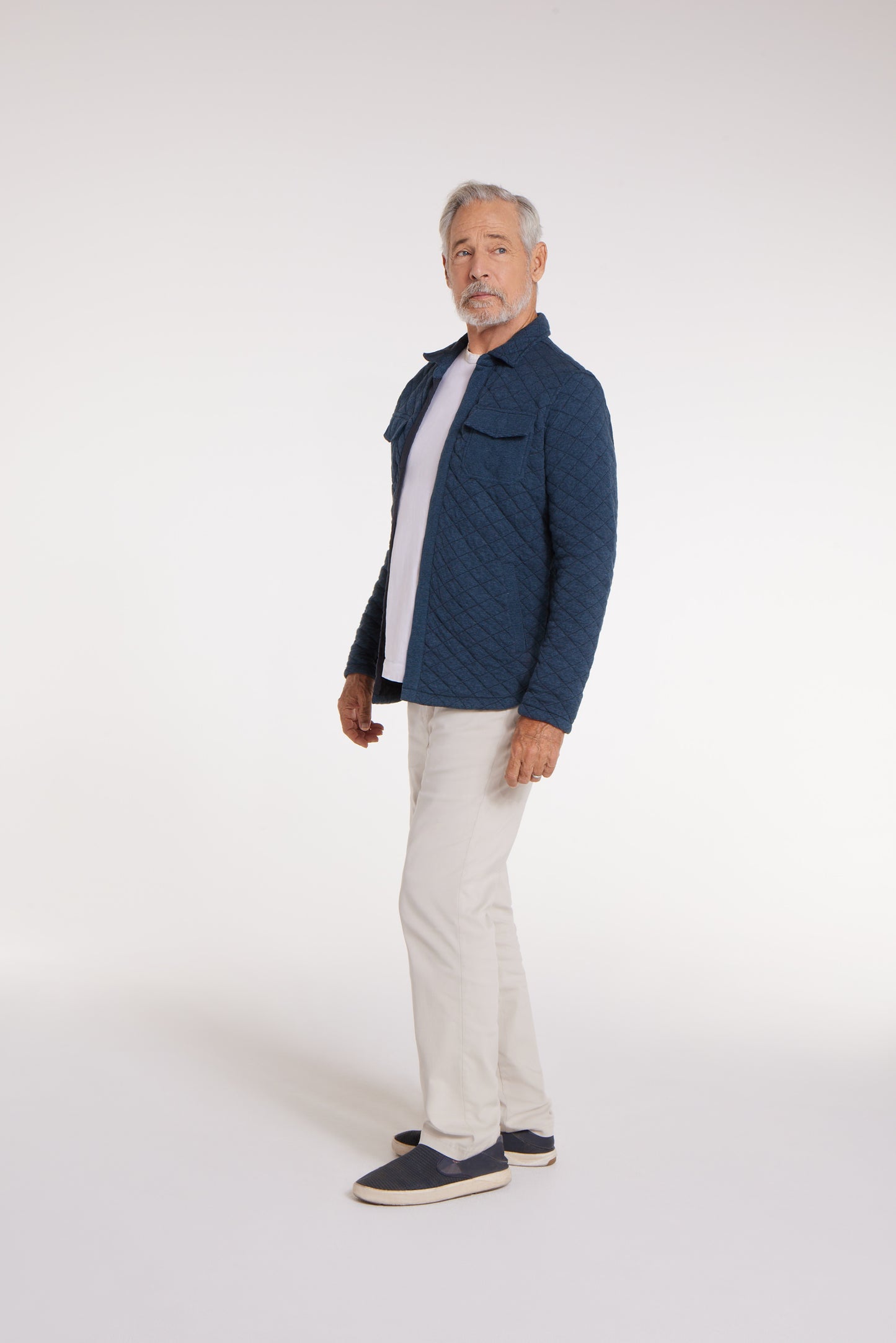 Abuelo Quilted Magnetic Jacket in Blue Heather