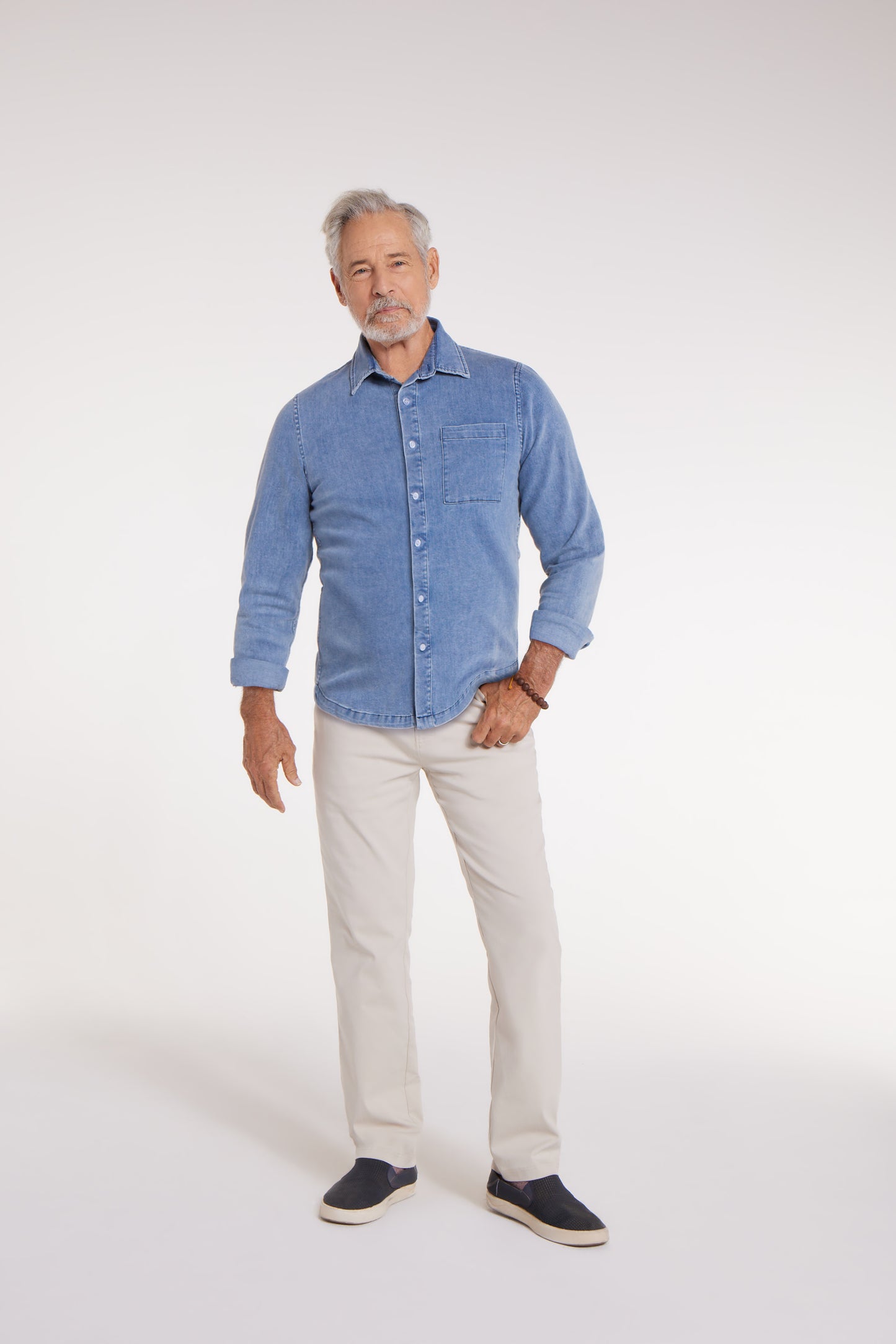 Joe Woven Magnetic Shirt in Chambray