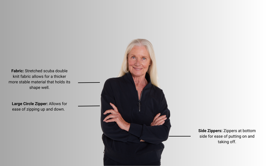 Easy Slip-on-The WeloWela Adaptabe Pullover in Black