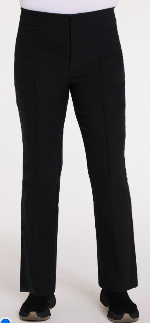 Welowela-Stylish Carmen Velcro Magnetic Flare Pant in Black
