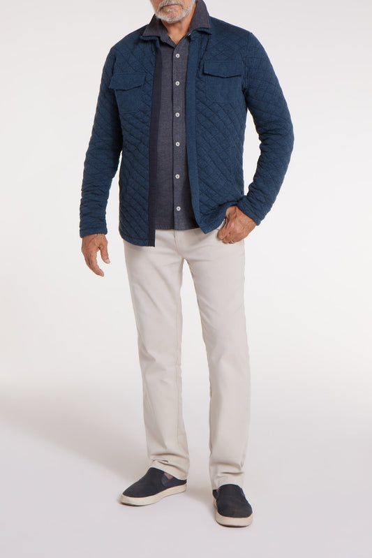 Abuelo Quilted Magnetic Jacket in Blue Heather