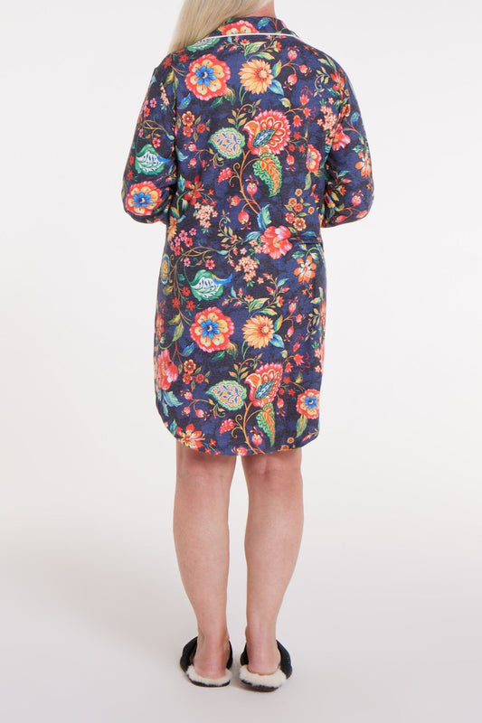 Cecilia Pajama Magnetic Dress in Blue Floral